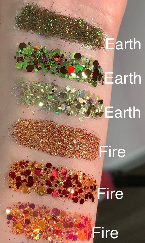 Elements Glitter Collection x @Spiritualnailgoddess (12 glitter mixes)